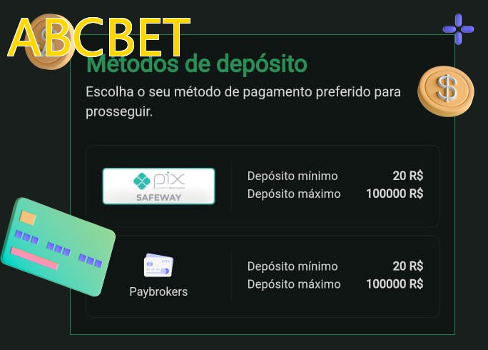 O cassino ABCBETbet oferece uma grande variedade de métodos de pagamento